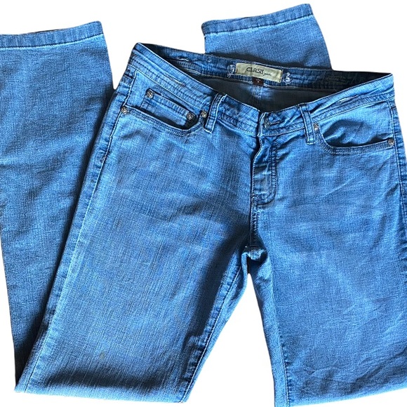 1990s Light Blue Wash Denim Jeans, Boot Cut/ Straight Leg Denim Pants,Blue Jeans - Picture 10 of 15